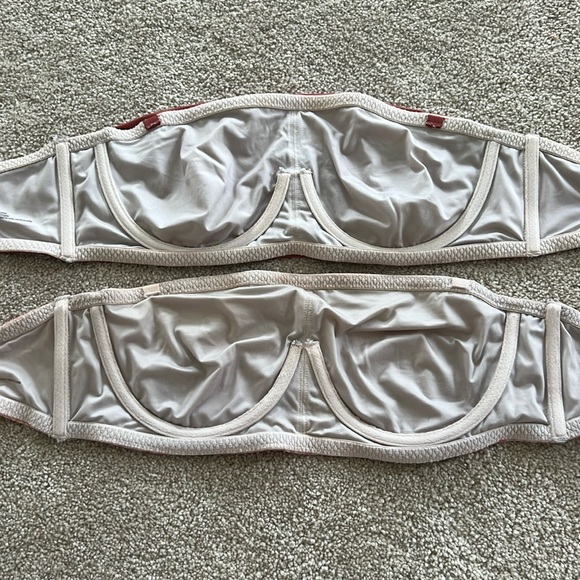 Aerie underwire seamless strapless bras 34D patterned pink red orange bundle - Picture 2 of 4